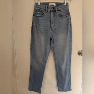 Abercrombie & Fitch Ankle Straight Ultra High Rise Curve Love Jeans Size 26